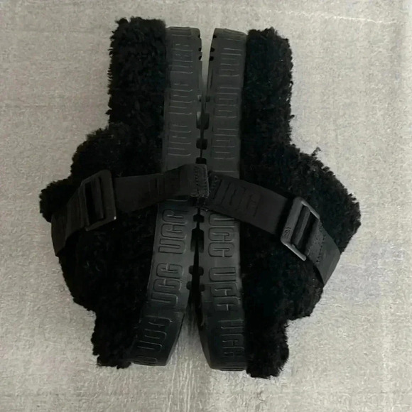 [US8]UGG  Black TREADLITE WOOL Lined Platform Sandal - Picture 5 of 8